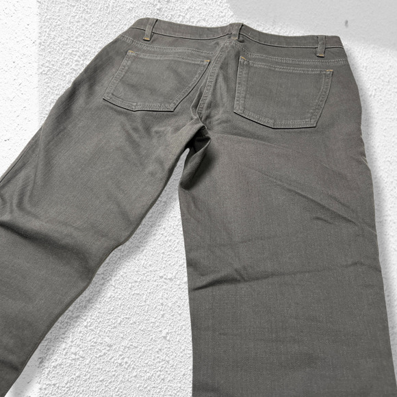 Eileen Fisher High Rise Ankle Jeans SIZE 4 Gray Raw Hem Straight Leg - Picture 10 of 12